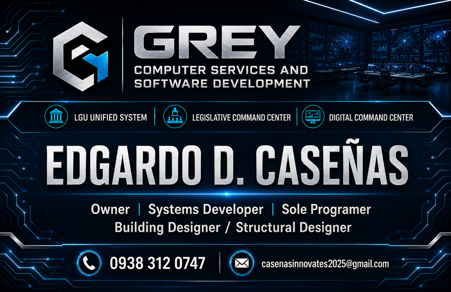 GREY Computer Services and Software Development — Edgardo D. Caseñas, Owner, Systems Developer, Sole Programmer